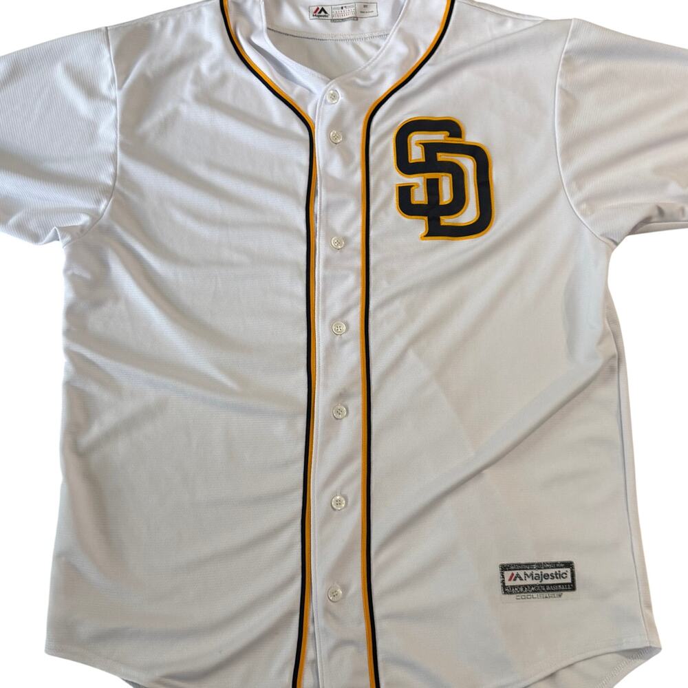 Genuine Majestic San Diego Padres Cool Base White Jersey Size 2XT SD MLB Logo